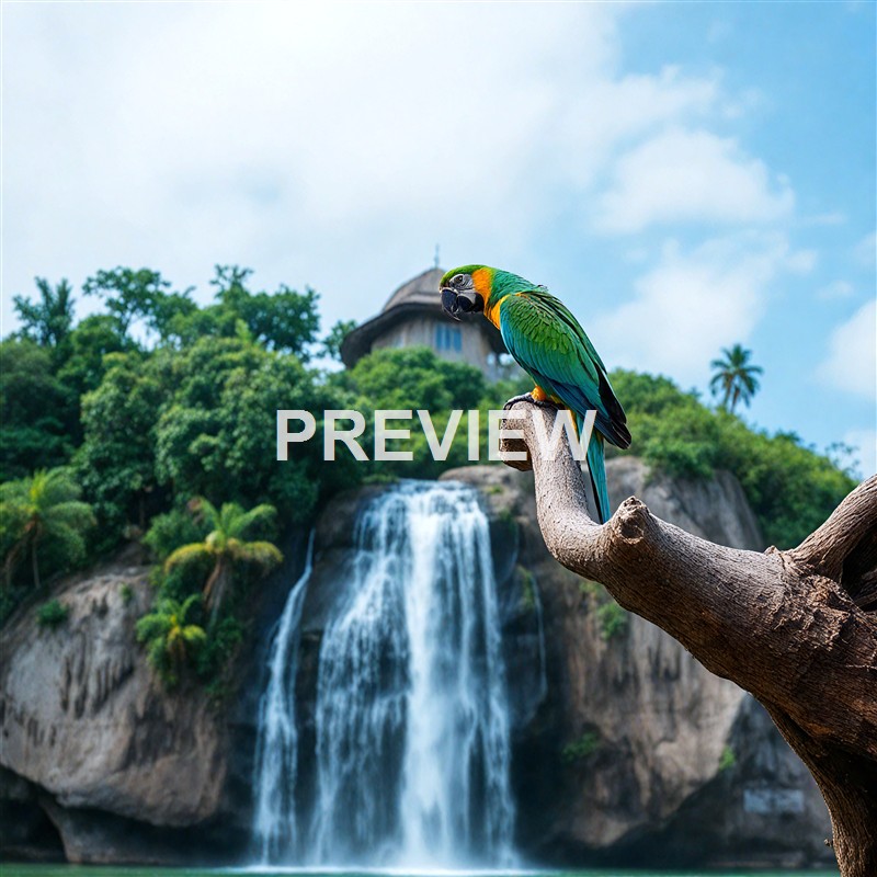 a-parrot-sitting-on-a-tree-trunk-on-rose-island-with- (1)_00002__result